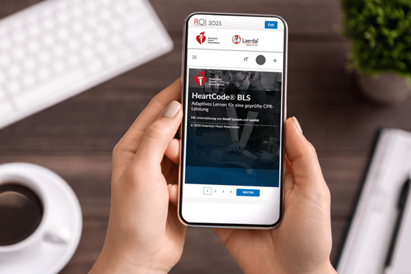 HeartCode BLS information on phone